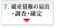 破産債権の届出・調査・確定